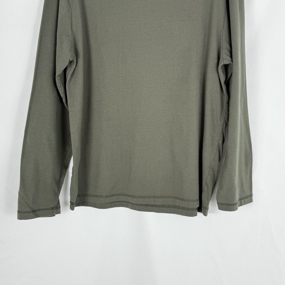 Woolrich Cotton Sweater  Mens Size M Long Sleeve Green V Neck - Picture 7 of 11